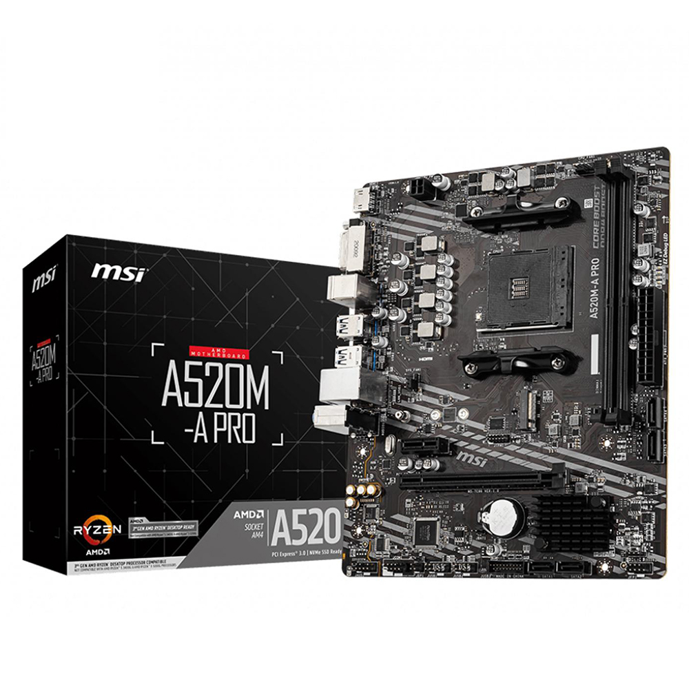 Foto 2 pulgar | Tarjeta Madre Msi A520m-a Pro Amd Am4 Micro Atx