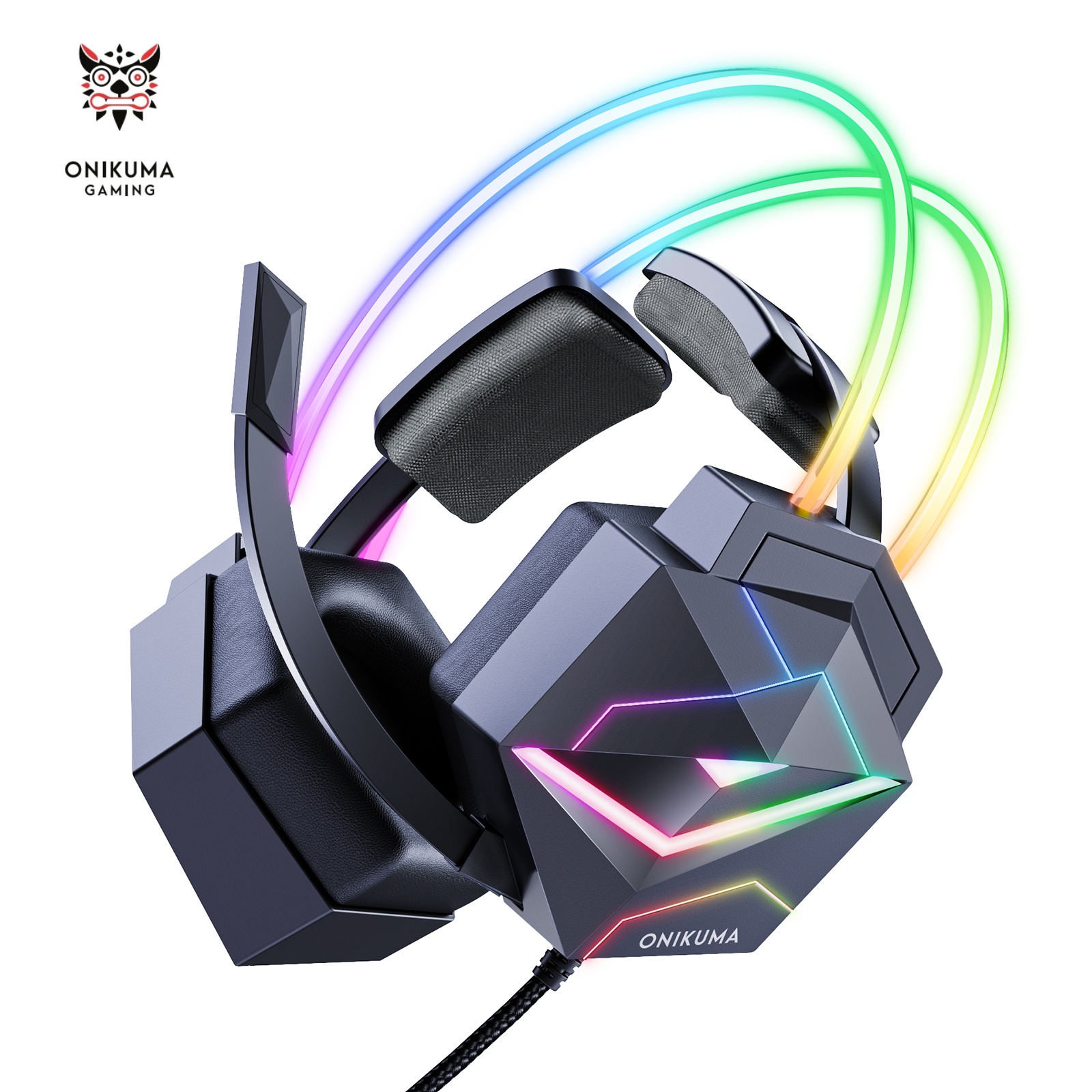 Foto 2 pulgar | Auriculares Para Juegos Onikuma X20 Rgb Con Cable Usb 7.1 Negros - Venta Internacional.