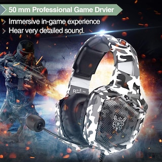 Foto 3 | Auriculares Para Juegos Onikuma K8 Con Cable Y Luces Rgb - Venta Internacional.