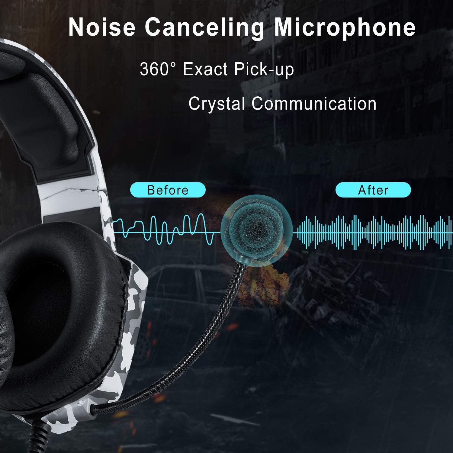 Foto 6 pulgar | Auriculares Para Juegos Onikuma K8 Con Cable Y Luces Rgb - Venta Internacional.