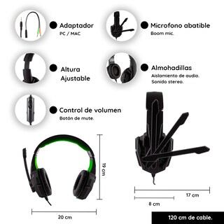 Foto 2 | Audífono Sentry Gamer Headset Alámbrico con Micrófono Abatible Gx150vr
