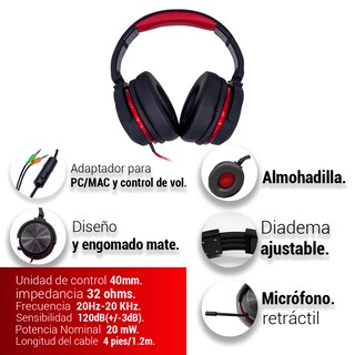 Foto 2 | Audífono Sentry Gamer Headset Alámbrico con Micrófono Retráctil Gx200rj