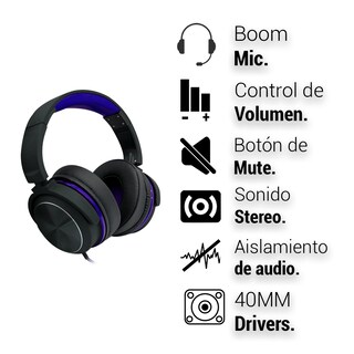 Foto 3 | Audífono Sentry Gamer Headset Alámbrico con Micrófono Retráctil Gx200az