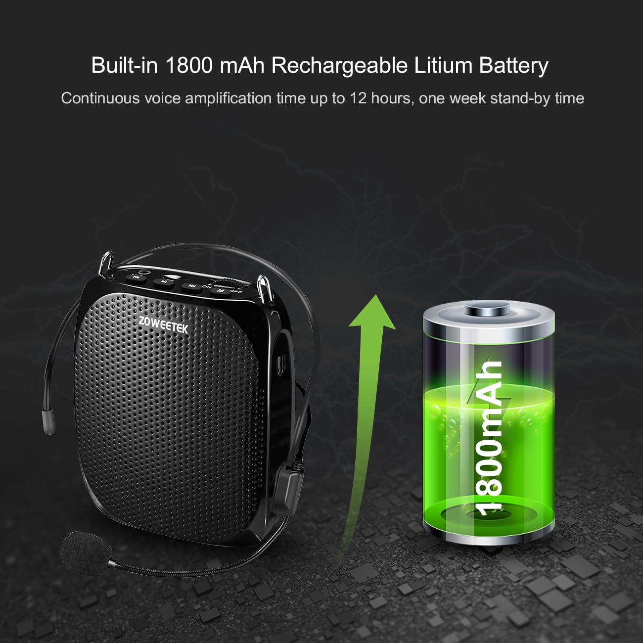 Foto 4 | Amplificador De Voz Zoweetek Zw-z258 Portátil Recargable - Venta Internacional.
