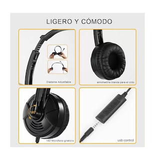 Foto 2 | Audífonos Alámbricos Diadema con Micrófono Belug color Negro