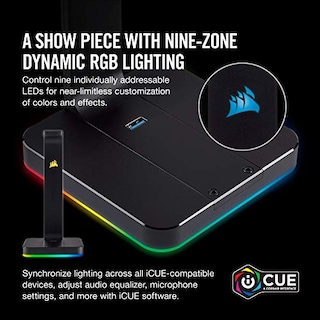 Foto 3 | Venta Internacional - Soporte Para Auriculares Corsair St100 Rgb Premium Con Sonido