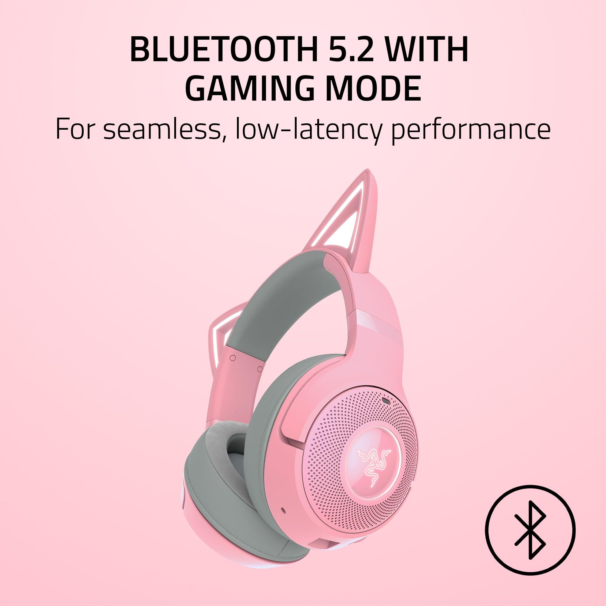 Foto 4 pulgar | Venta Internacional - Auriculares Razer Rainbow High Pinkly Con Bluetooth 5.2