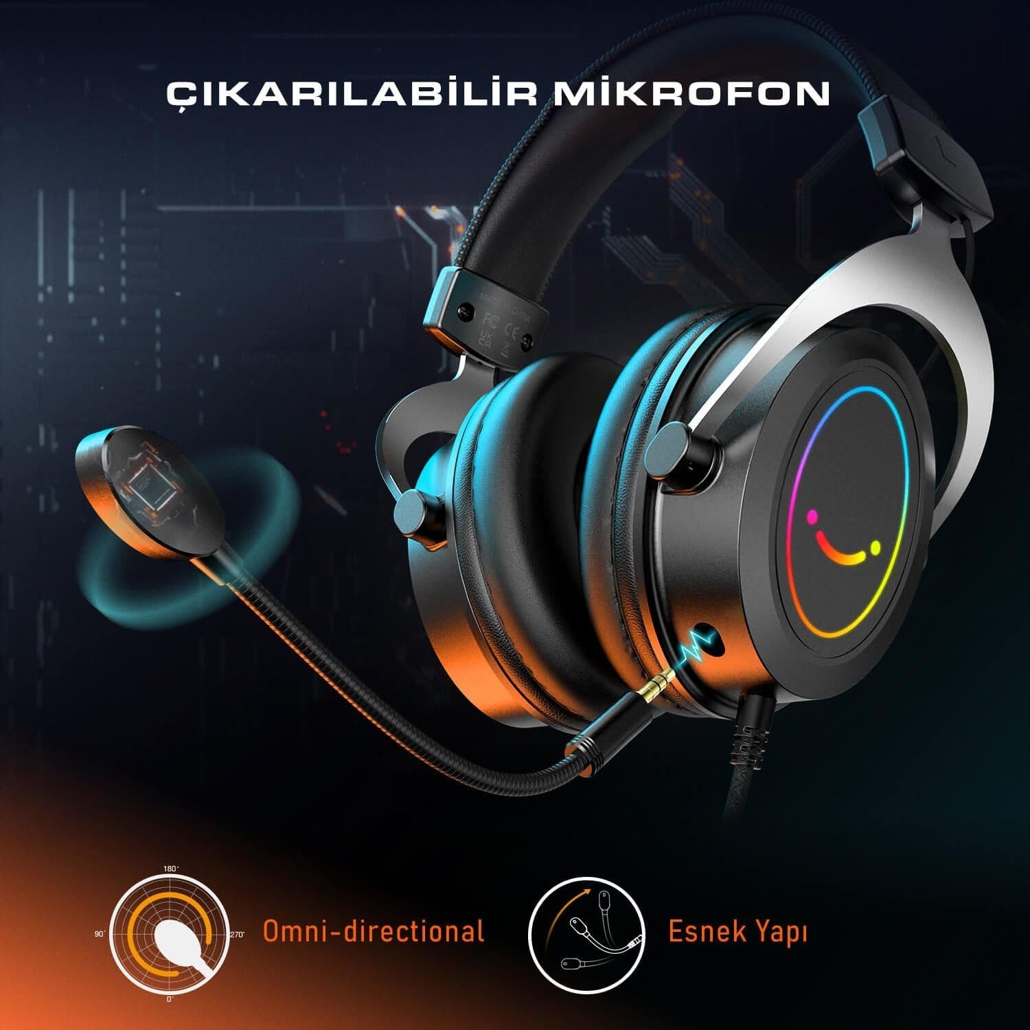 Foto 6 pulgar | Venta Internacional - Auriculares Para Juegos Fifine Ampligame H3 Con Micrófono Desmontable