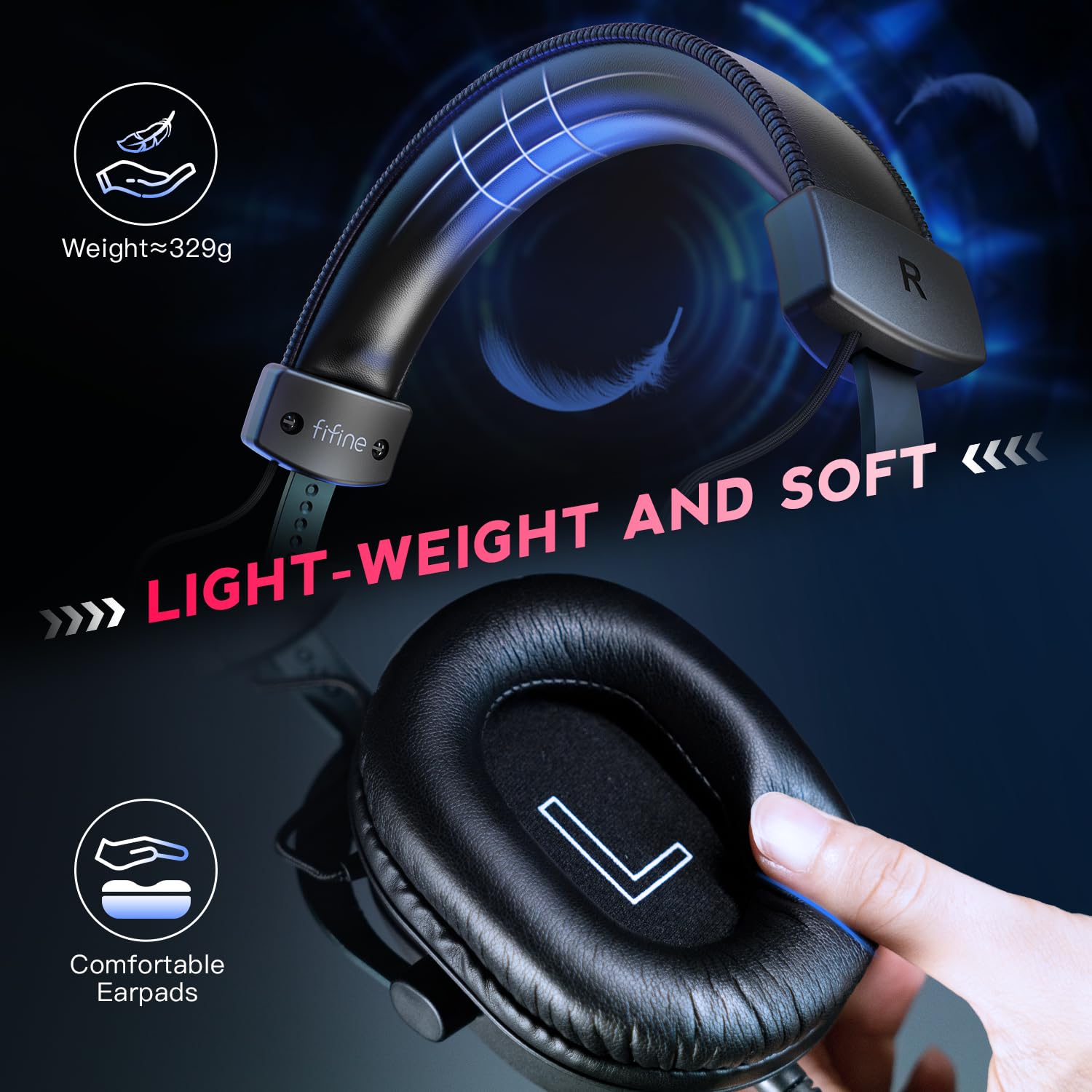 Foto 4 | Auriculares Para Juegos Fifine Ampligame H9 Usb 7.1 Surround Sound - Venta Internacional.