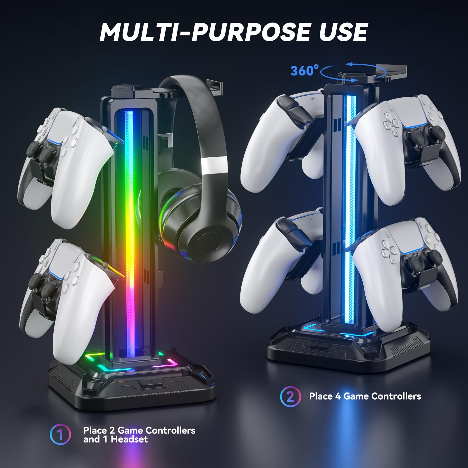 Foto 5 pulgar | Soporte Para Auriculares Kdd Rgb Con 9 Modos De Luz Y Soporte Para Controlador - Venta Internacional.