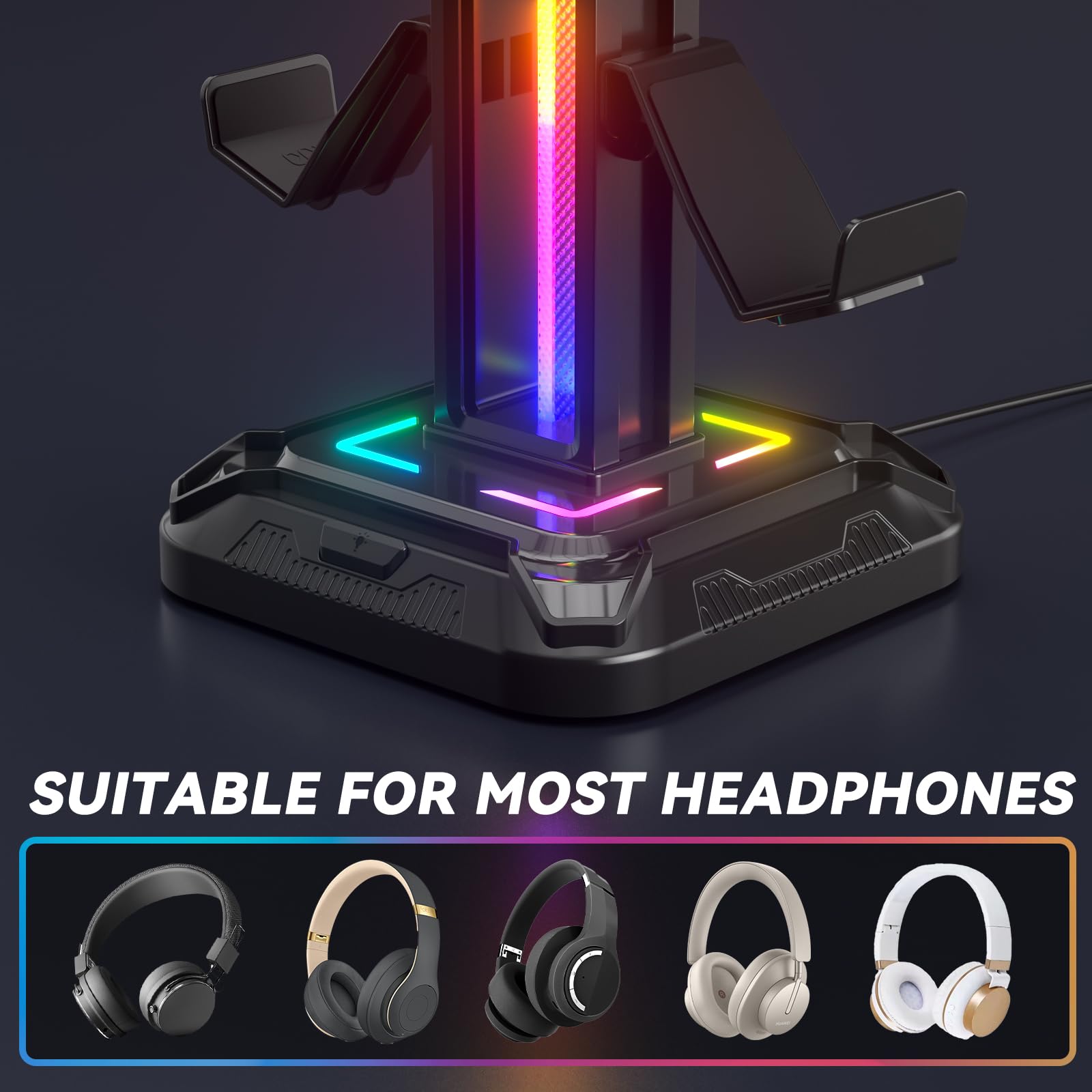 Foto 6 pulgar | Soporte Para Auriculares Kdd Rgb Con 9 Modos De Luz Y Soporte Para Controlador - Venta Internacional.