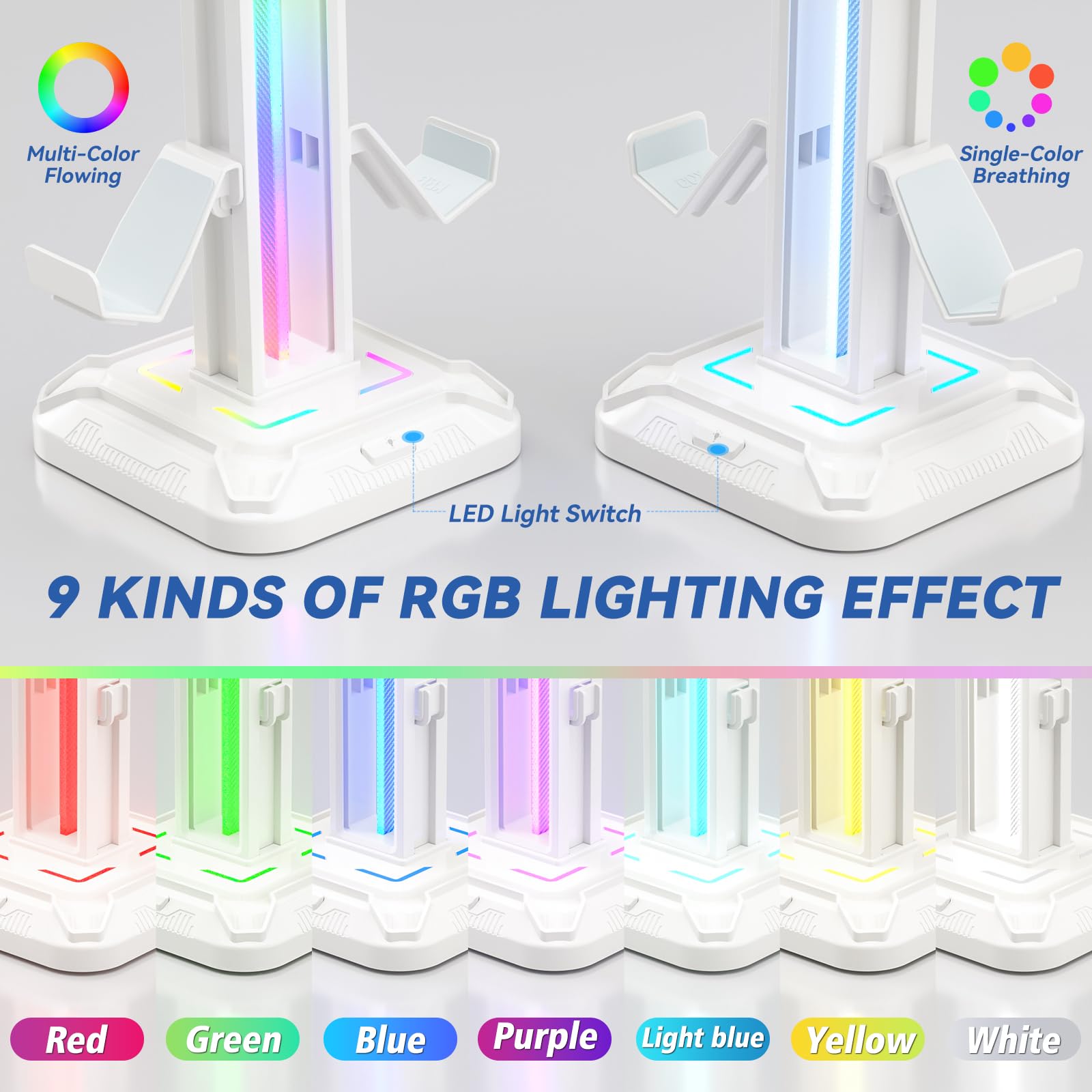 Foto 4 pulgar | Soporte Para Auriculares Kdd Rgb Con 9 Modos De Luz Y Soporte Para Controlador - Venta Internacional.