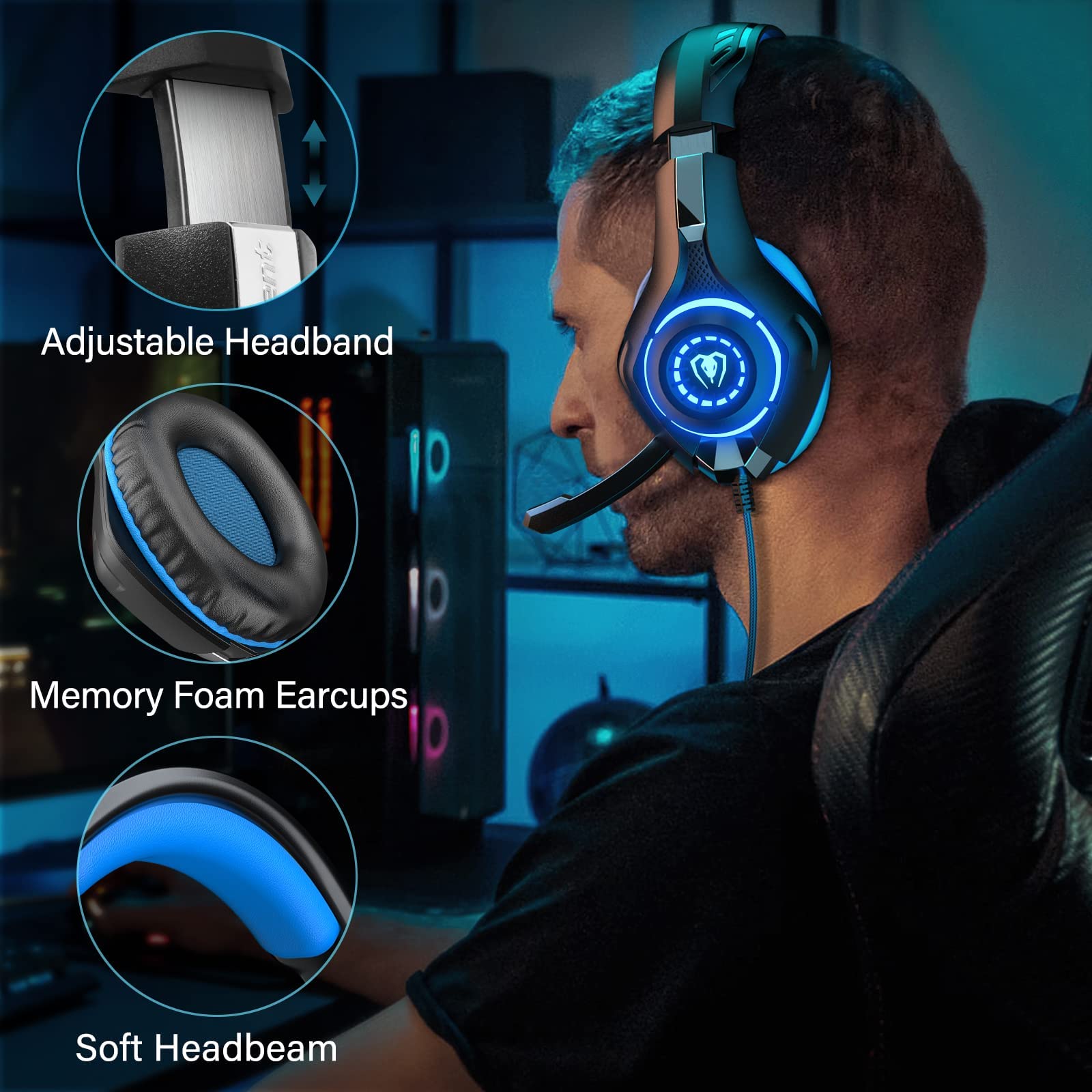 Foto 4 pulgar | Auriculares para Juegos 7.1 Para PC Ps4/ps5 Portátil Con Micrófono y Cancelación De Ruido - Venta Internacional