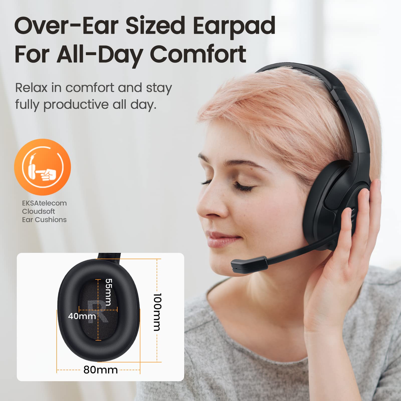 Foto 5 pulgar | Auriculares Inalámbricos Eksa Con Micrófono Bluetooth 5.0 Con Cancelación De Ruido - Venta Internacional.