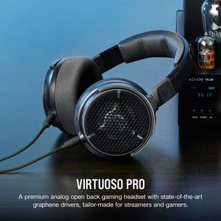Foto 2 | Auriculares Para Juegos Corsair Virtuoso Pro Con Cable, Parte Trasera Abierta, Carbono - Venta Internacional.