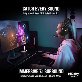 Foto 2 | Auriculares Para Juegos Corsair Hs80 Rgb Usb Con Dolby Audio 7.1 Carbon - Venta Internacional.