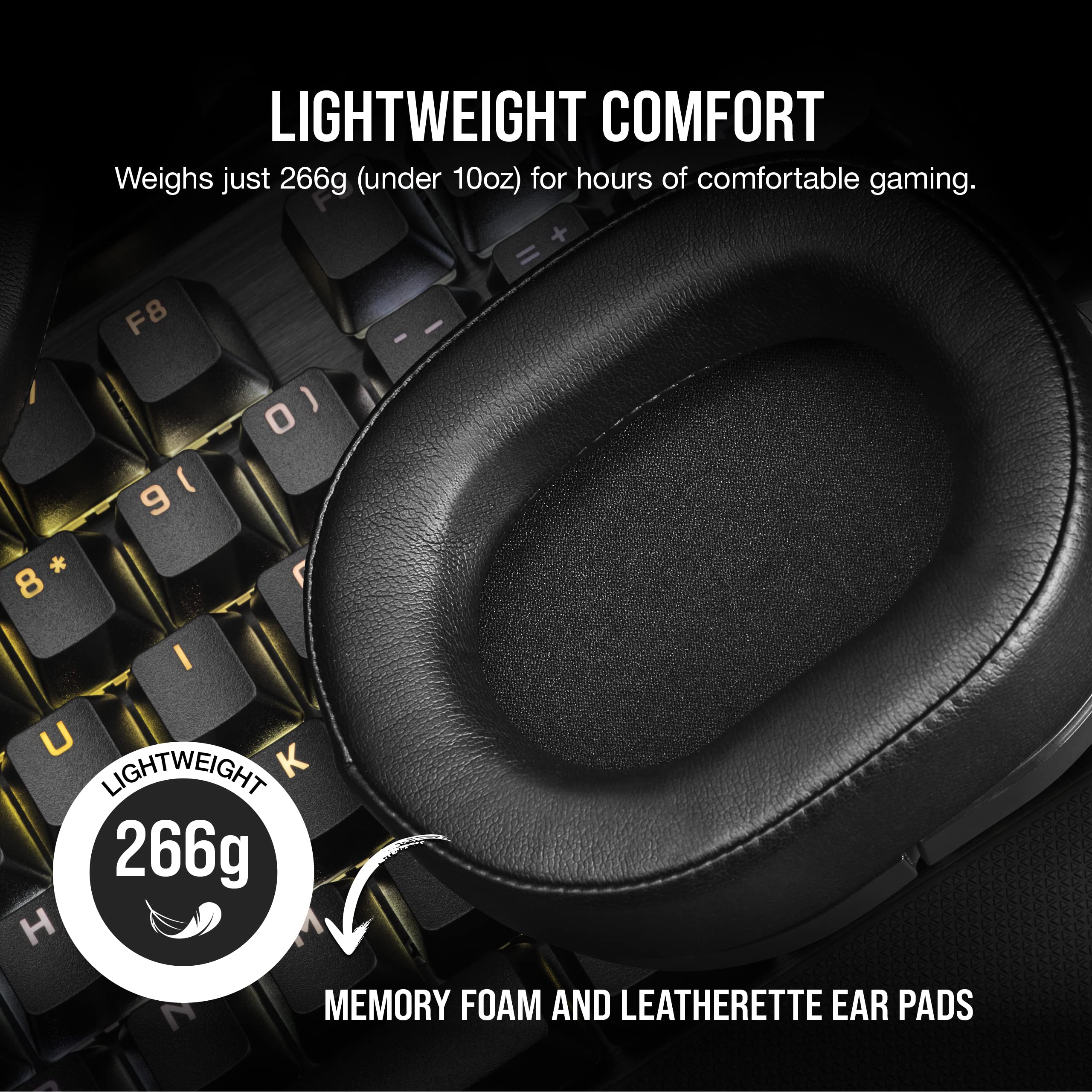 Foto 5 pulgar | Auriculares Para Juegos Corsair Hs55 Wireless Bluetooth Dolby 7.1 Black - Venta Internacional.