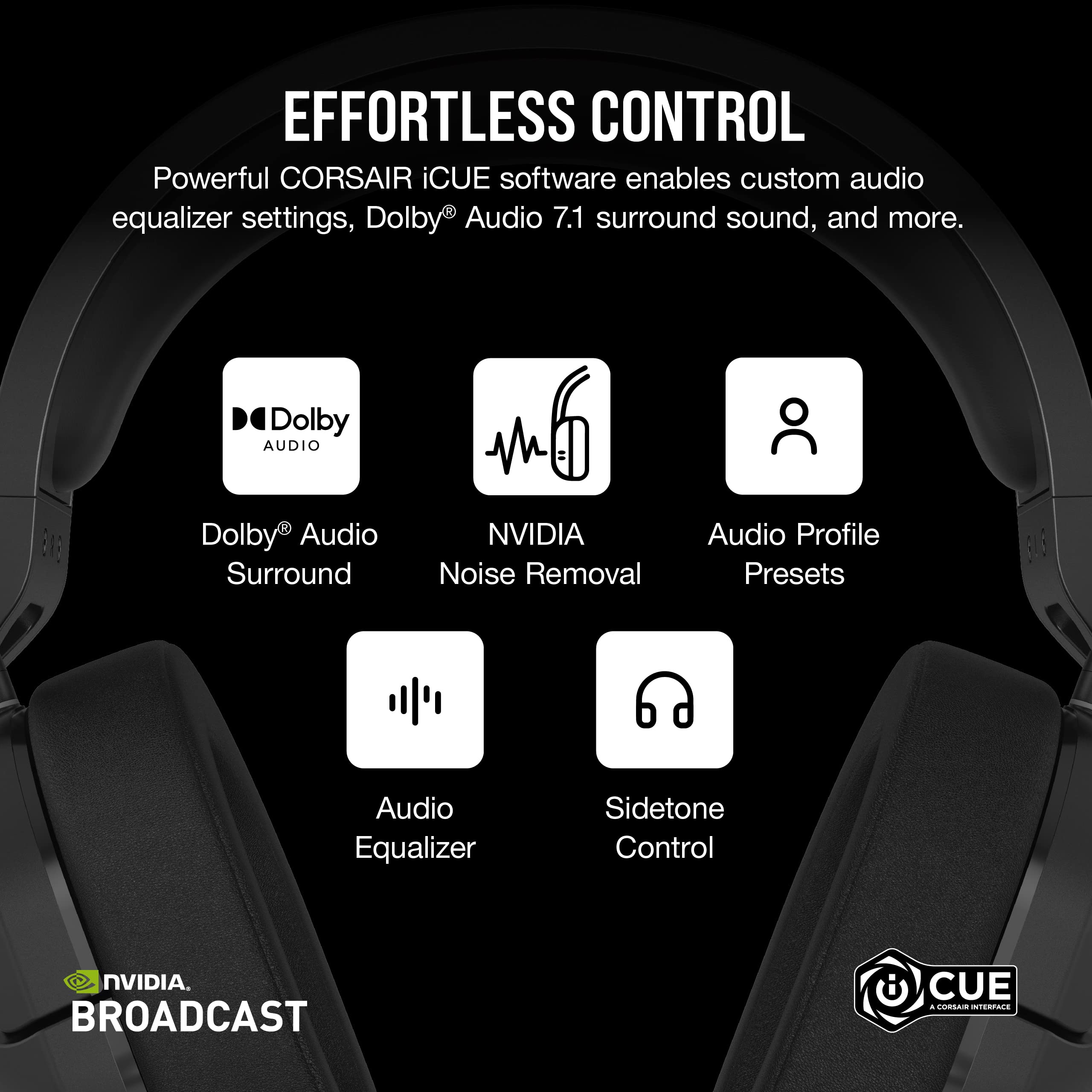 Foto 7 pulgar | Auriculares Para Juegos Corsair Hs55 Wireless Bluetooth Dolby 7.1 Black - Venta Internacional.