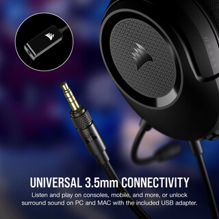 Foto 3 | Auriculares Para Juegos Corsair Hs35 Surround V2 Con Cable Dolby 7.1 Carbon - Venta Internacional.