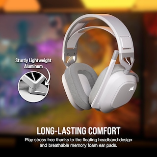 Foto 4 | Auriculares Para Juegos Corsair Hs80 Max Inalámbricos Con Bluetooth En Blanco - Venta Internacional.