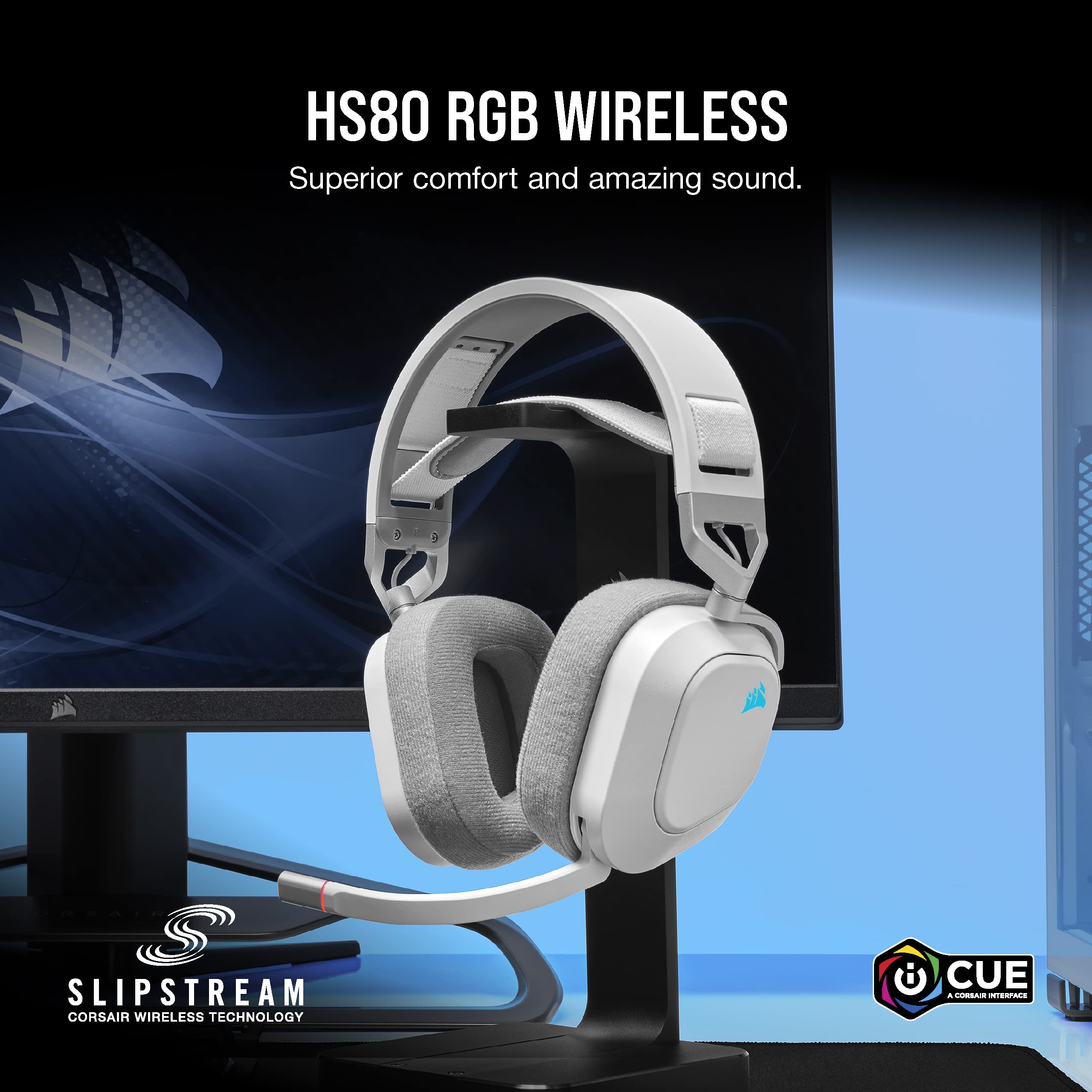 Foto 2 | Auriculares Para Juegos Corsair Hs80 Rgb Inalámbricos Con Dolby Atmos White - Venta Internacional.