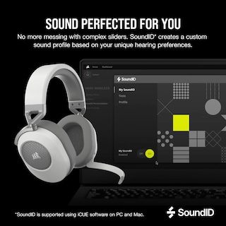 Foto 3 | Auriculares Para Juegos Corsair Hs65 Inalámbricos Con Bluetooth, Color Blanco - Venta Internacional.