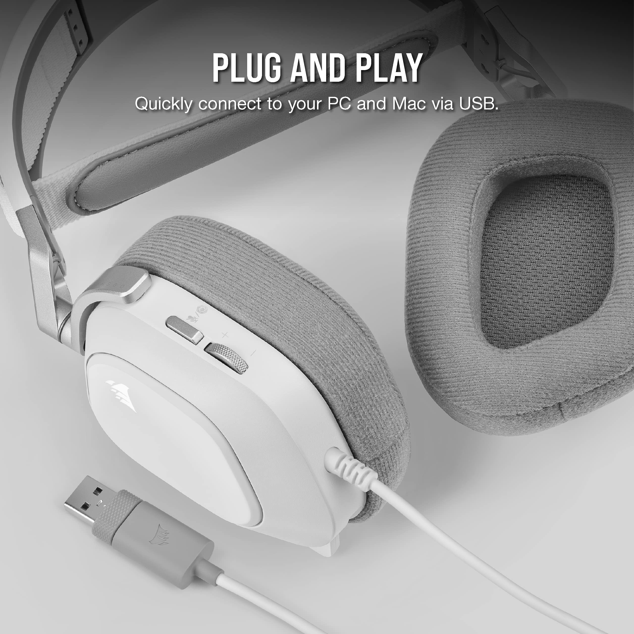 Foto 6 pulgar | Auriculares Para Juegos Corsair Hs80 Rgb Usb Con Dolby Audio 7.1 Blancos - Venta Internacional.