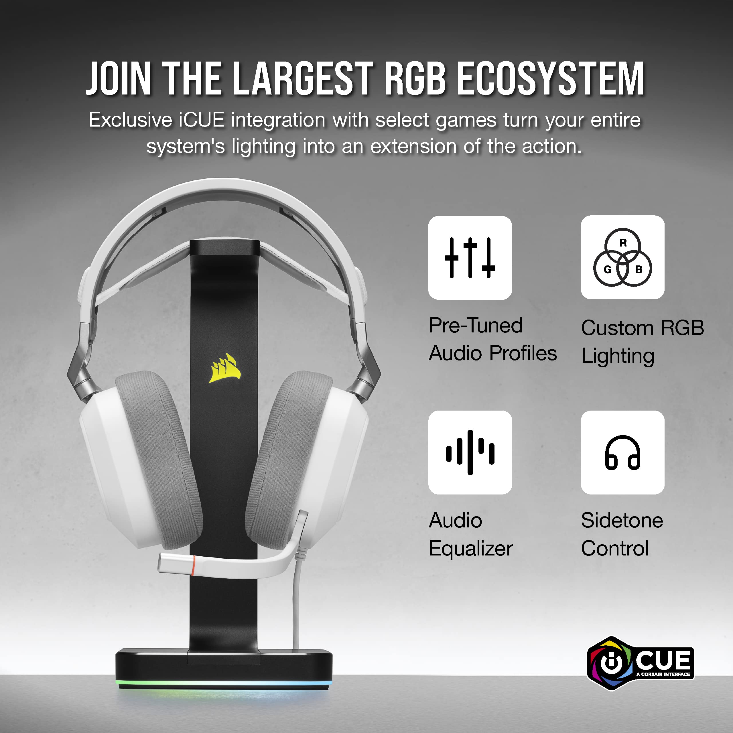 Foto 6 | Auriculares Para Juegos Corsair Hs80 Rgb Usb Con Dolby Audio 7.1 Blancos - Venta Internacional.