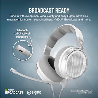 Foto 5 | Auriculares Para Juegos Corsair Virtuoso Pro Con Cable, Espalda Abierta, Blancos - Venta Internacional.