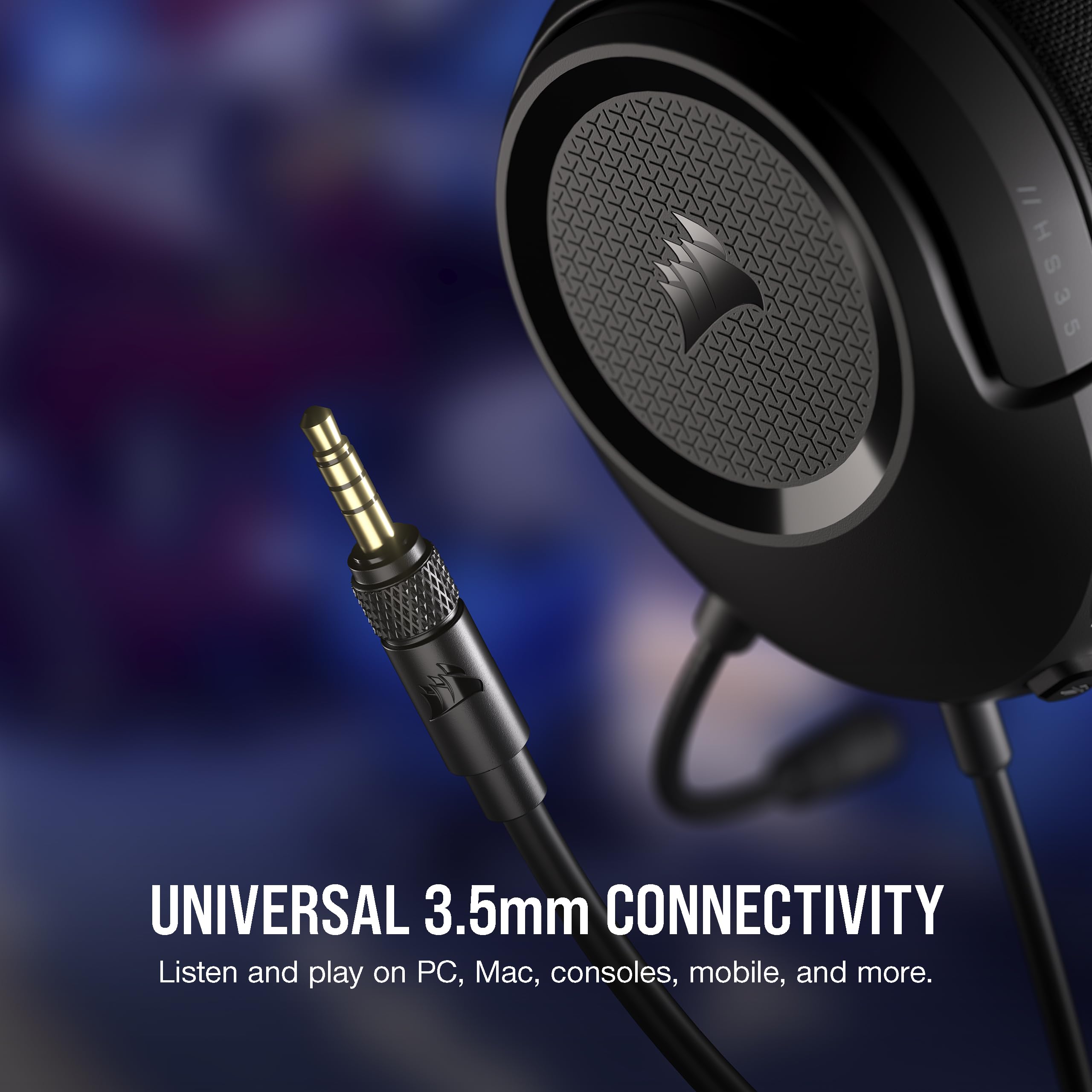 Foto 4 pulgar | Auriculares para Juegos Corsair Hs35 V2 Multiplataforma con Cable Carbón - Venta Internacional
