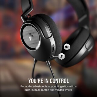 Foto 7 | Auriculares para Juegos Corsair Hs35 V2 Multiplataforma con Cable Carbón - Venta Internacional