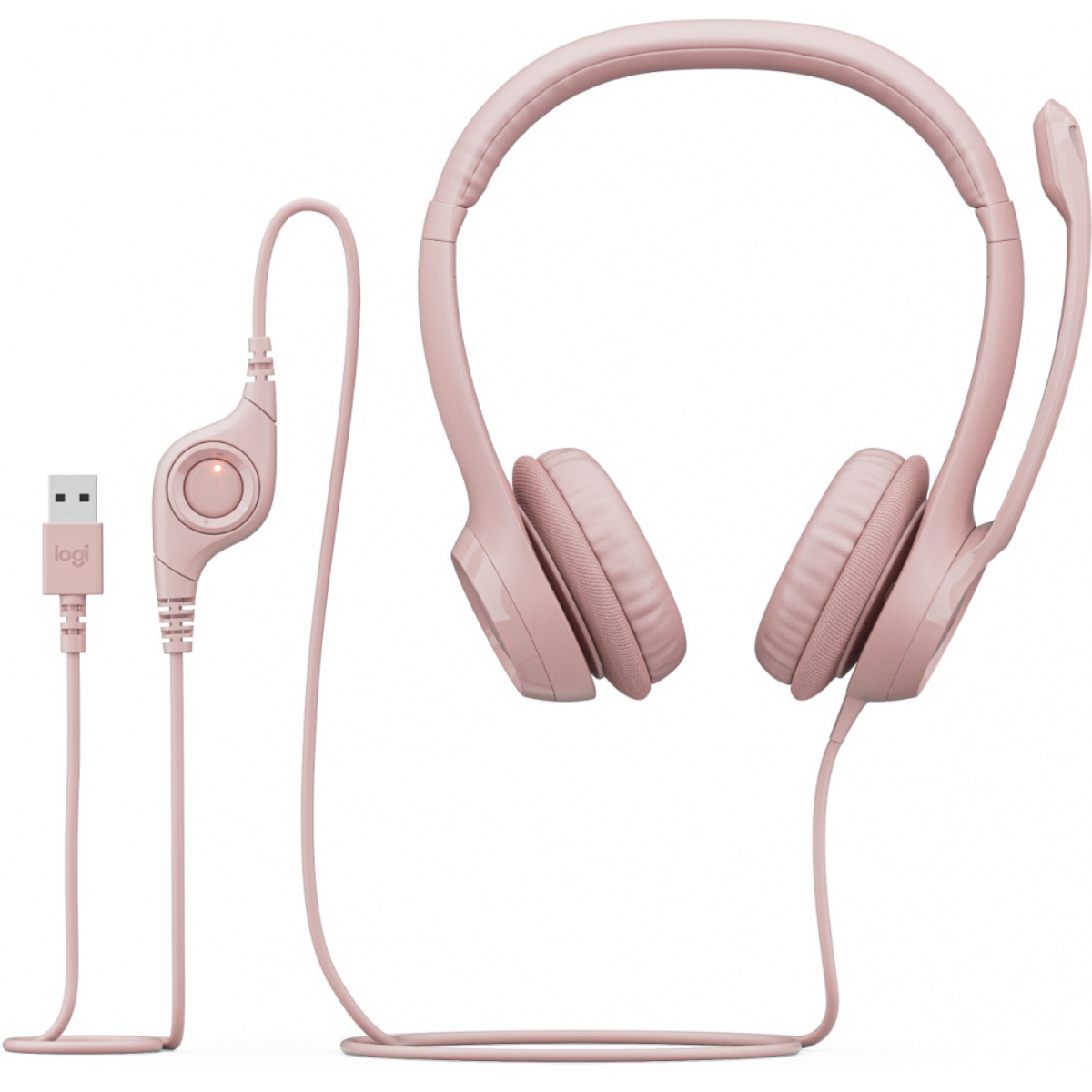 Foto 2 | Logitech Audífonos Con Micrófono H390, Alámbrico, 1.9 Metros, Usb, Rosa