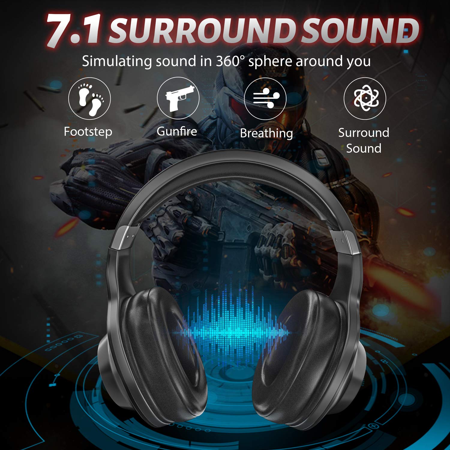 Foto 3 pulgar | Auriculares Para Videojuegos Edifier G2ii Con Cable Usb Y Sonido Envolvente 7.1 - Venta Internacional.