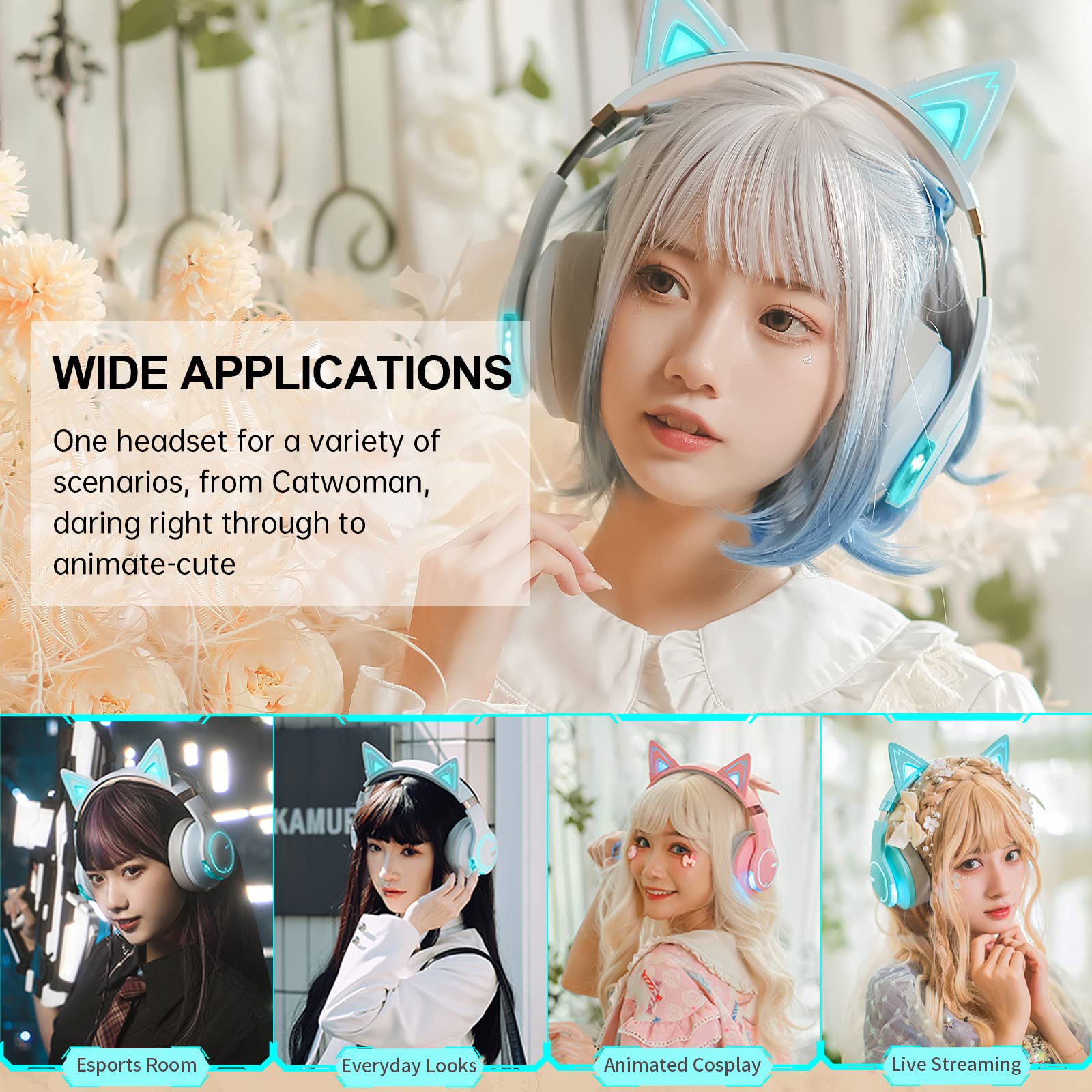 Foto 8 pulgar | Auriculares Inalámbricos Bluetooth Para Juegos Edifier G5bt Cat Sky Blue - Venta Internacional.