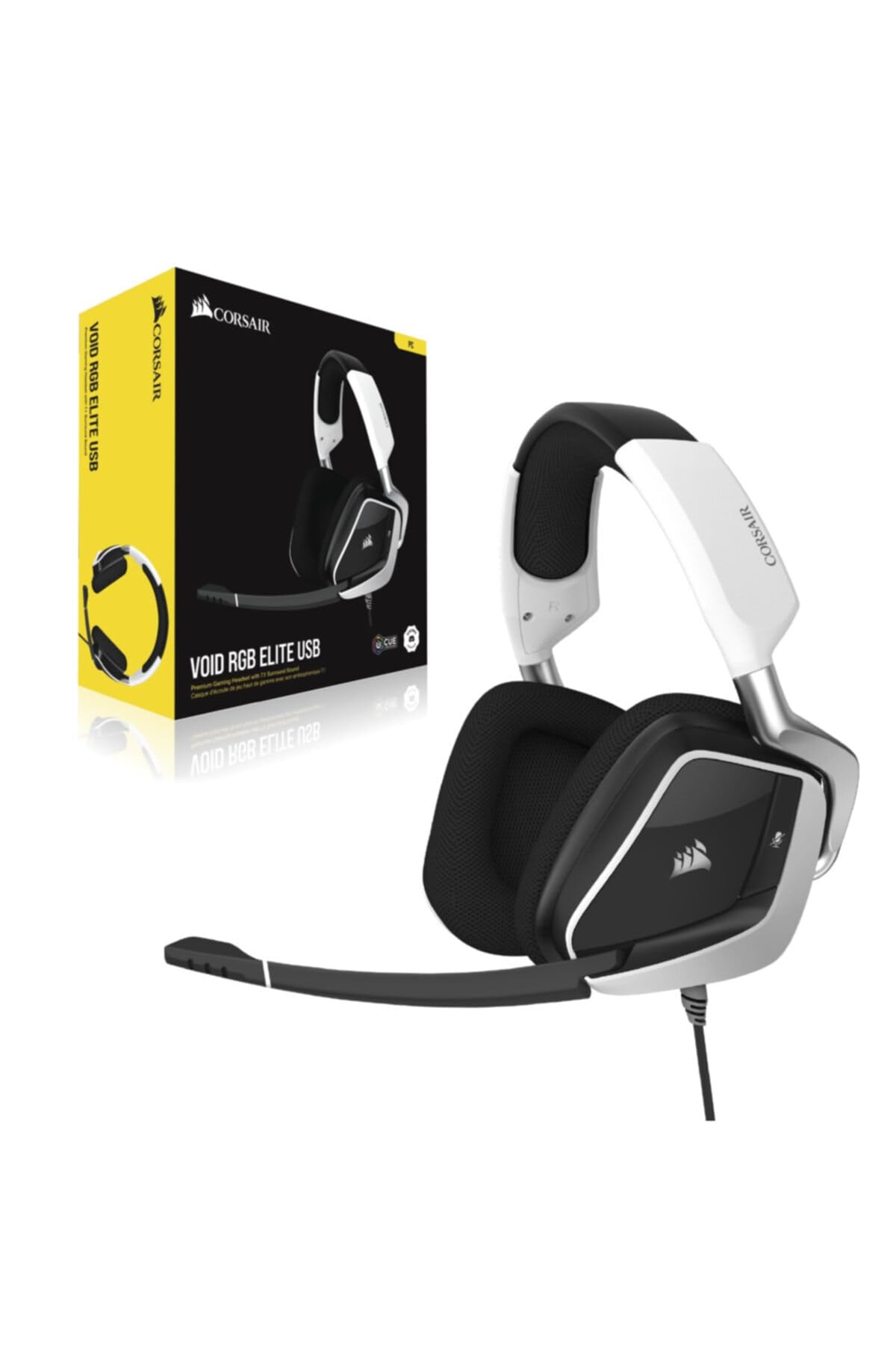 Foto 2 | Auriculares Para Juegos Corsair Void Elite Rgb Usb White - 7.1 Sound - Venta Internacional.