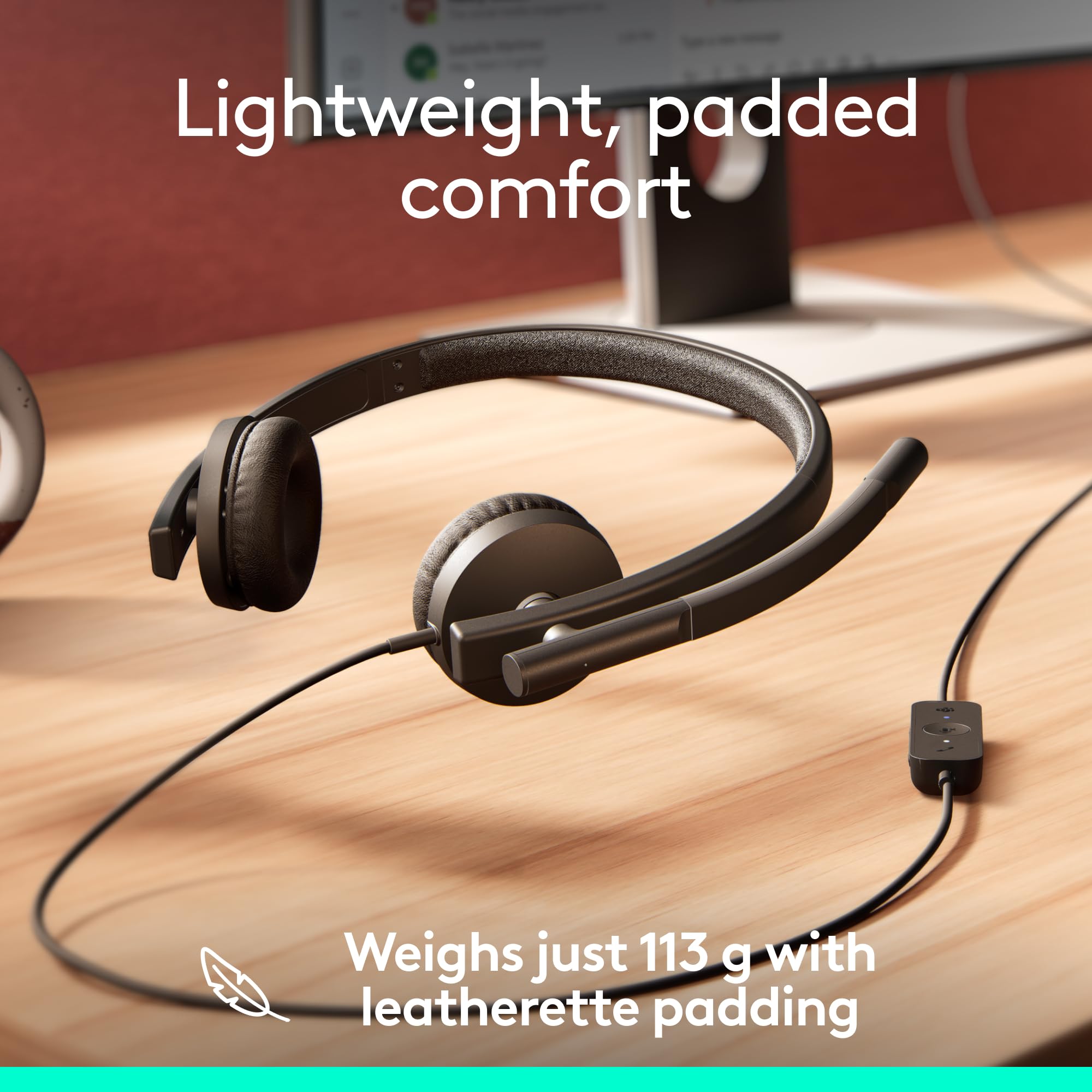 Foto 5 | Auriculares Logitech H570e Usb-c Con Cable Y Micrófono Para Pc/mac - Venta Internacional.