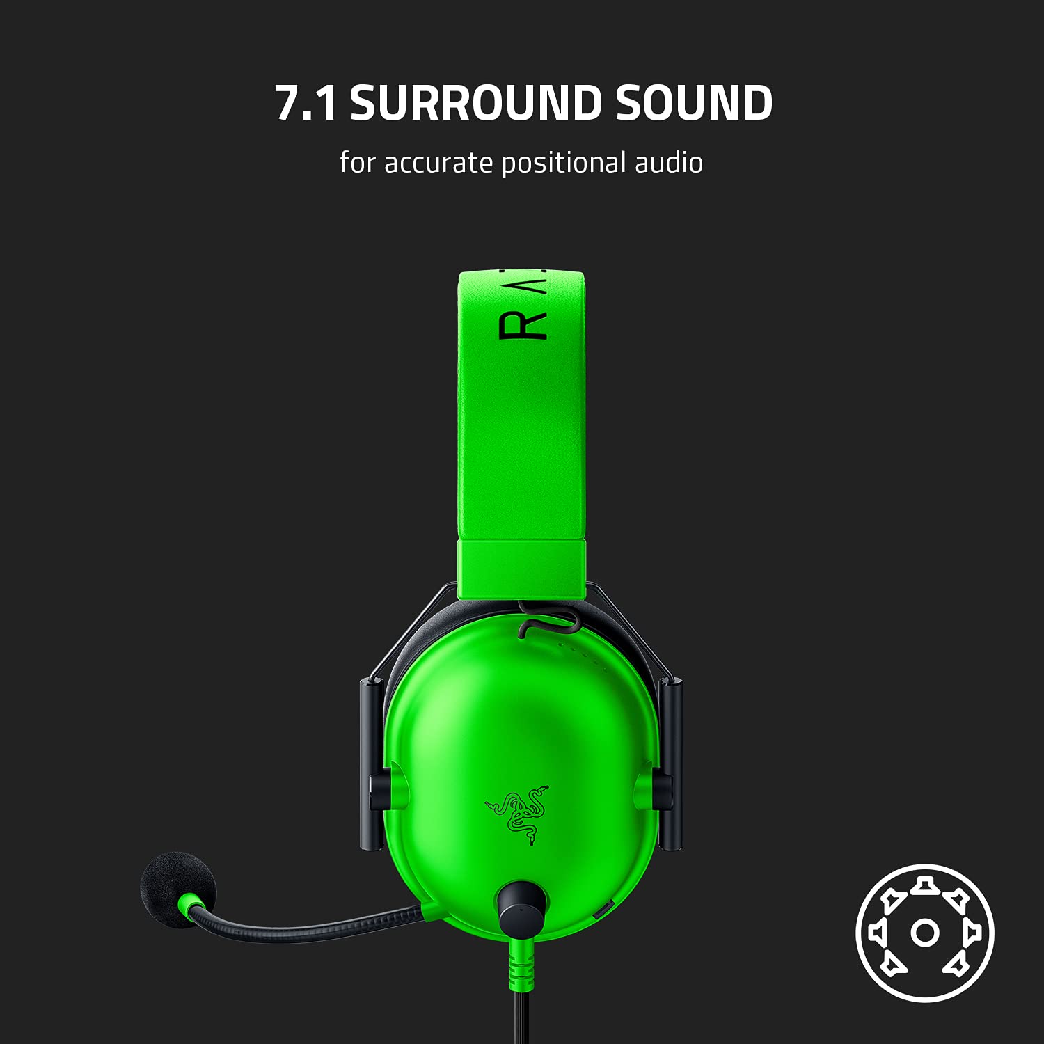 Foto 7 pulgar | Auriculares Para Juegos Razer Blackshark V2 X 7.1 Surround Sound Green - Venta Internacional.