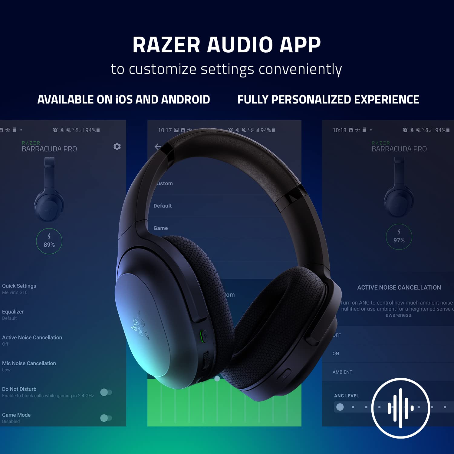 Foto 7 pulgar | Auriculares Inalámbricos Razer Barracuda para Juegos y Dispositivos Móviles Negros - Venta Internacional