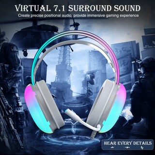 Foto 2 | Auriculares Aula con Micrófono para Pc Rgb 7.1 Sound Green - Venta Internacional