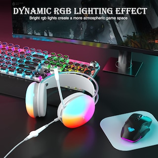 Foto 4 | Auriculares Aula con Micrófono para Pc Rgb 7.1 Sound Green - Venta Internacional