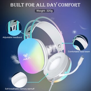 Foto 6 | Auriculares Aula con Micrófono para Pc Rgb 7.1 Sound Green - Venta Internacional