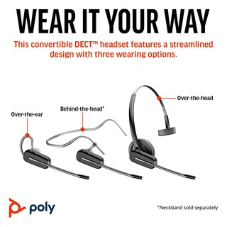 Foto 2 | Auriculares Inalámbricos Poly Cs540 Dect Con Micrófono Con Cancelación De Ruido - Venta Internacional.