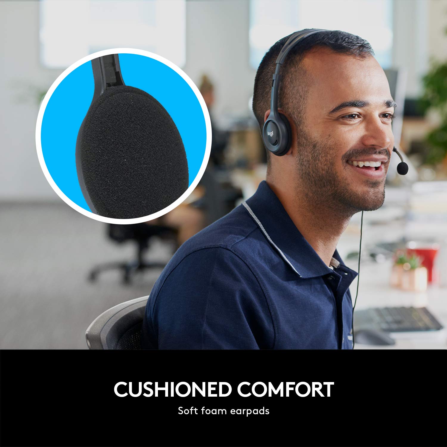 Foto 4 pulgar | Auriculares Estéreo Logitech H111 Con Cable Y Micrófono Con Cancelación De Ruido - Venta Internacional.