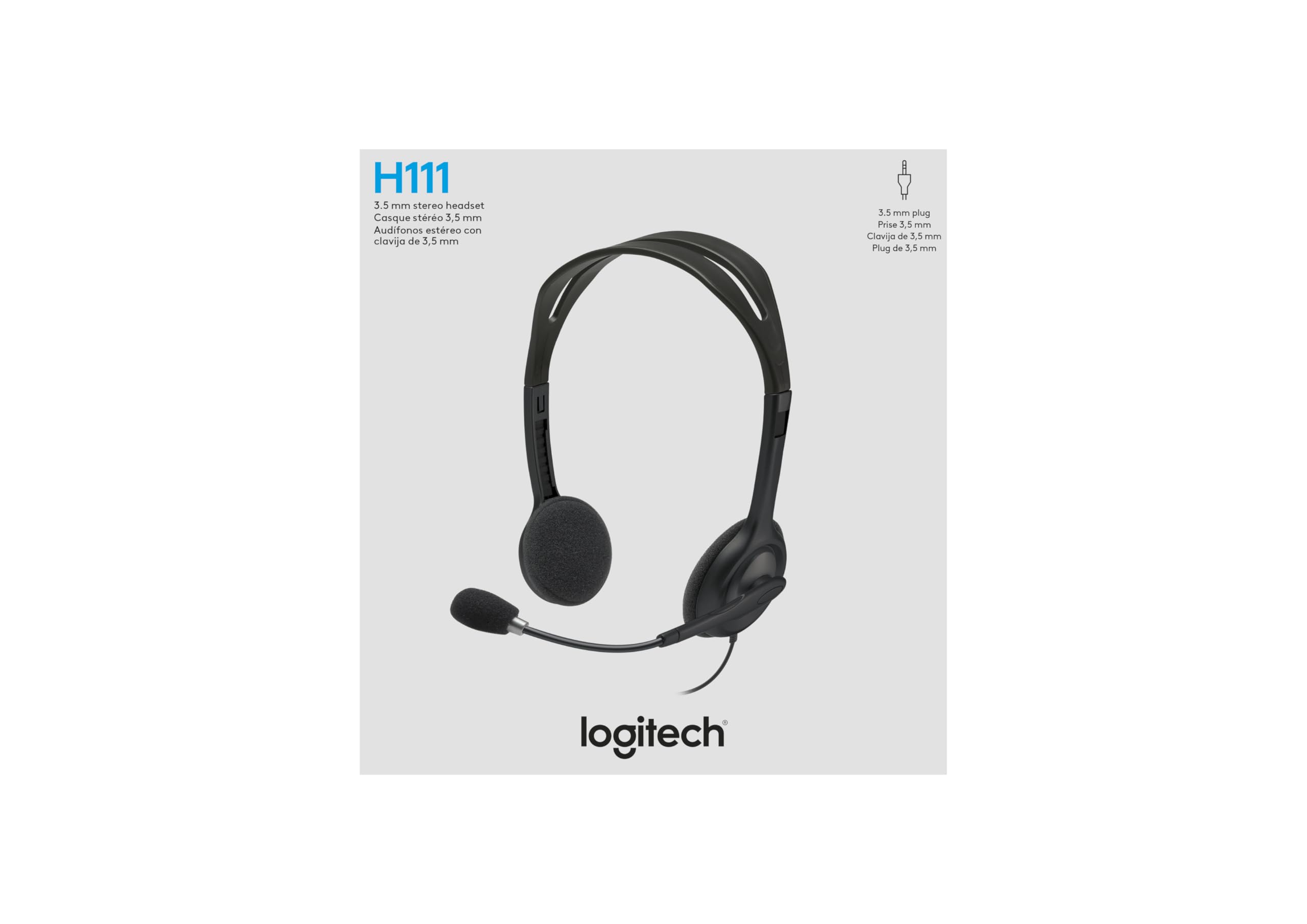 Foto 7 pulgar | Auriculares Estéreo Logitech H111 Con Cable Y Micrófono Con Cancelación De Ruido - Venta Internacional.