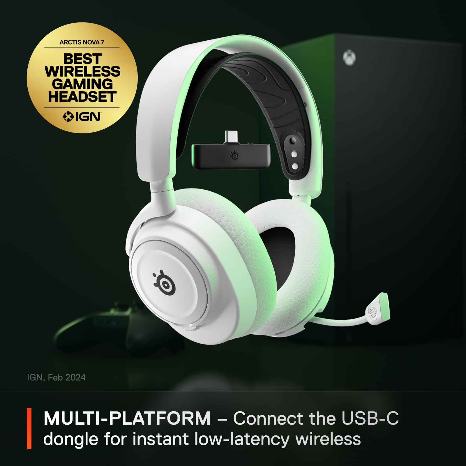 Foto 2 | Auriculares Para Juegos Steelseries Arctis Nova 7x Inalámbricos Blancos - Venta Internacional.