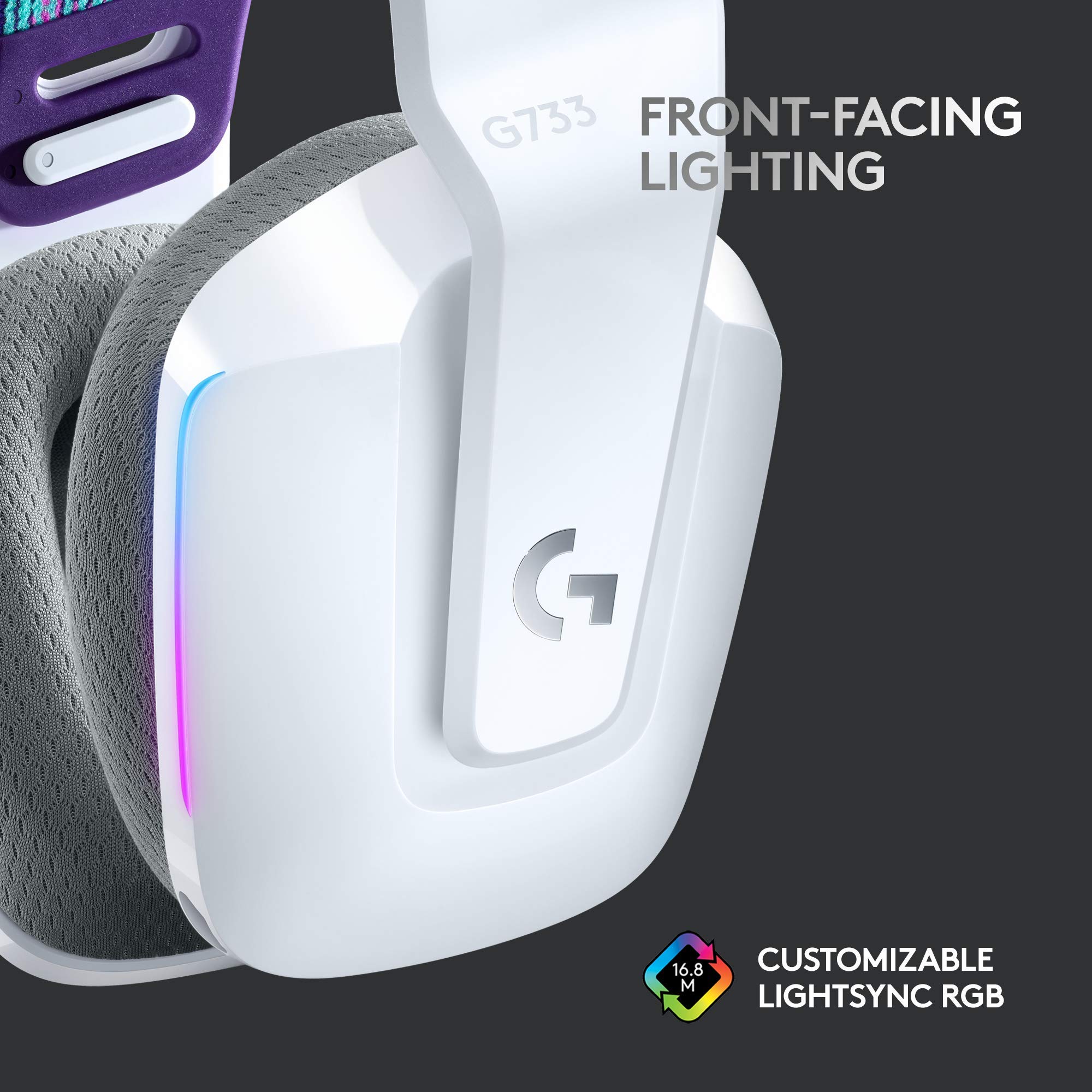 Foto 5 pulgar | Auriculares Inalámbricos para Juegos Logitech G733 Lightspeed Blancos - Venta Internacional