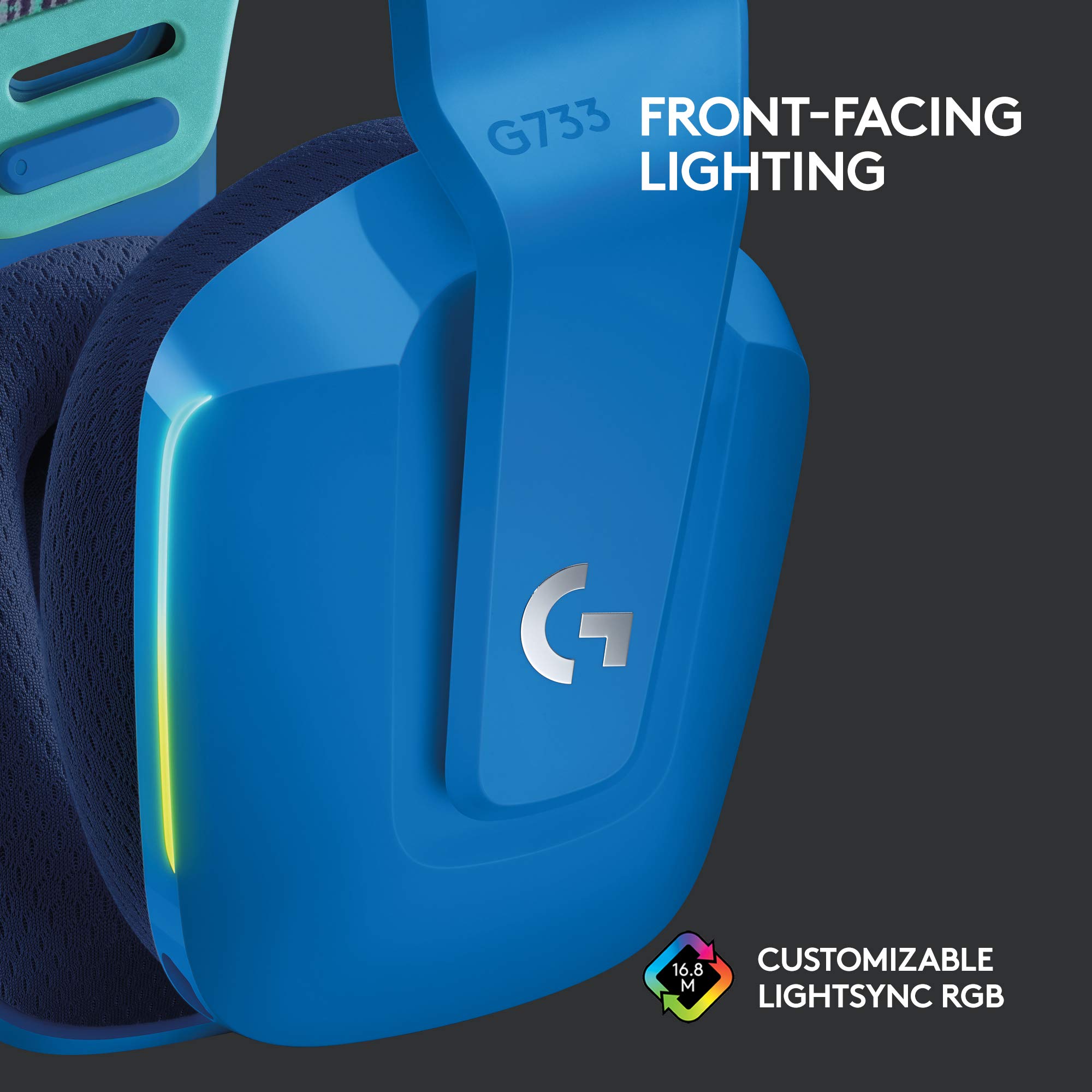 Foto 5 pulgar | Auriculares Inalámbricos para Juegos Logitech G733 Lightspeed Azules - Venta Internacional