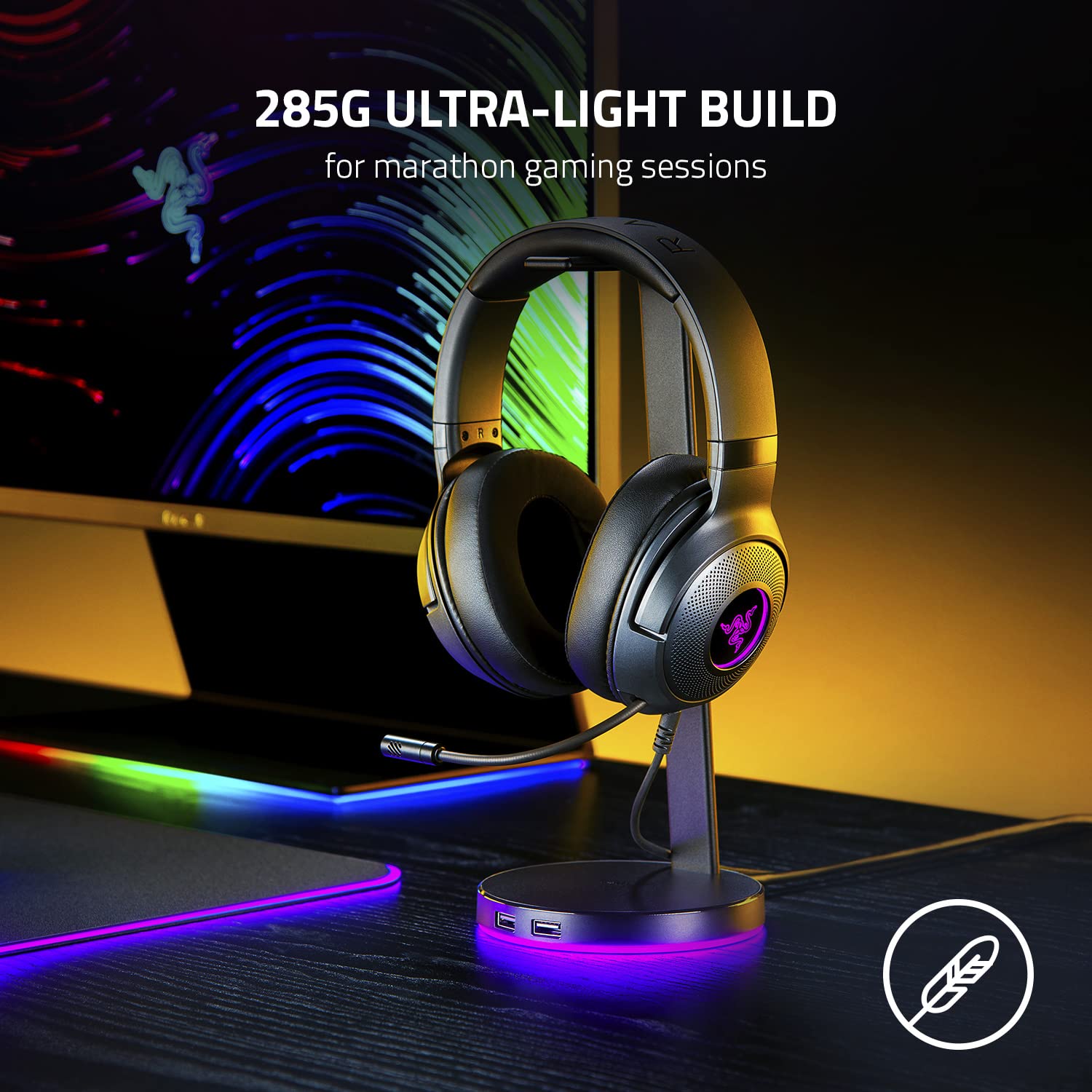 Foto 3 pulgar | Auriculares para Juegos Razer Kraken V3 X con Cable Usb Triforce 40 Mm - Venta Internacional
