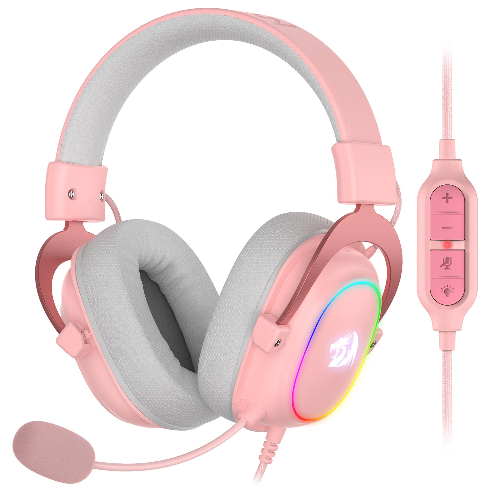 Foto 2 pulgar | Auriculares Para Juegos Redragon H510 Zeus-x Rgb Pink Wired 7.1 Sound - Venta Internacional