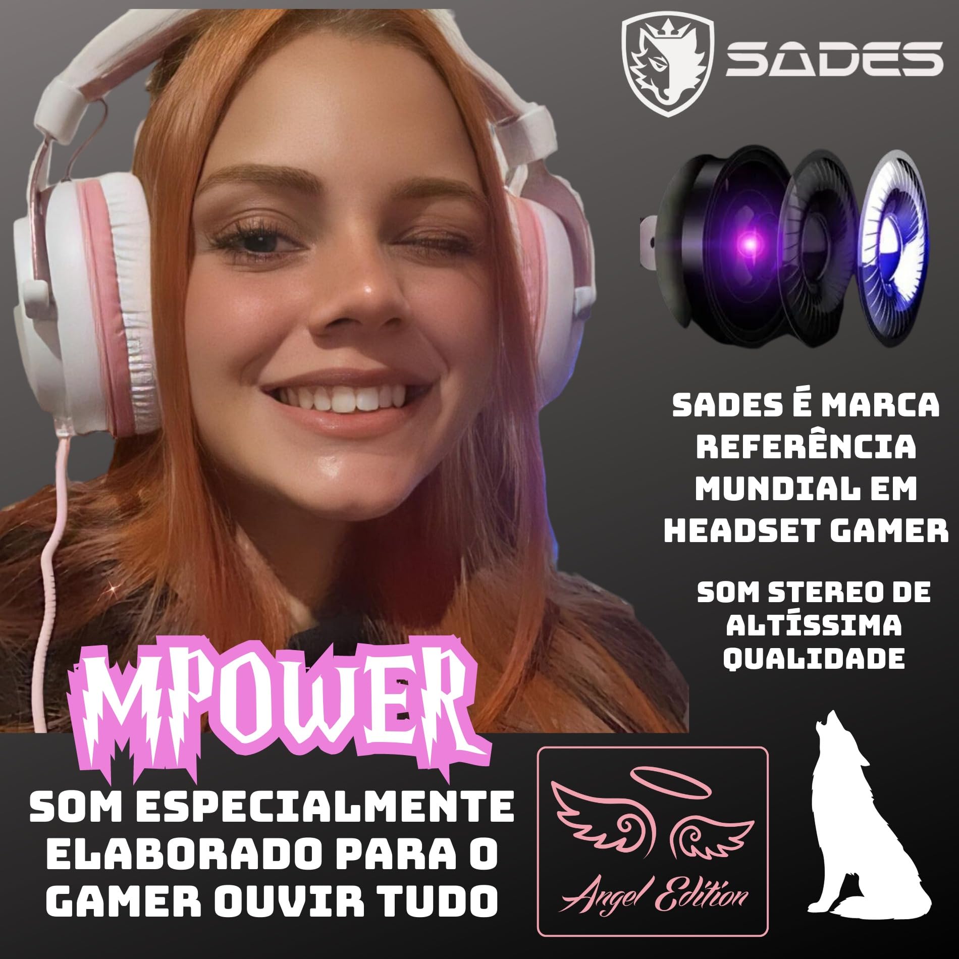 Foto 3 pulgar | Auriculares Para Juegos Sades Mpower Stereo Para Ps4 Pc Mobile - Angel - Venta Internacional.